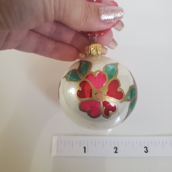 Vintage Hand painted glass Ornament - Picture 6 of 7